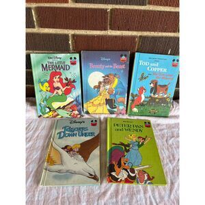 Vintage Disney Wonderful World Of Reading Books Lot of 5